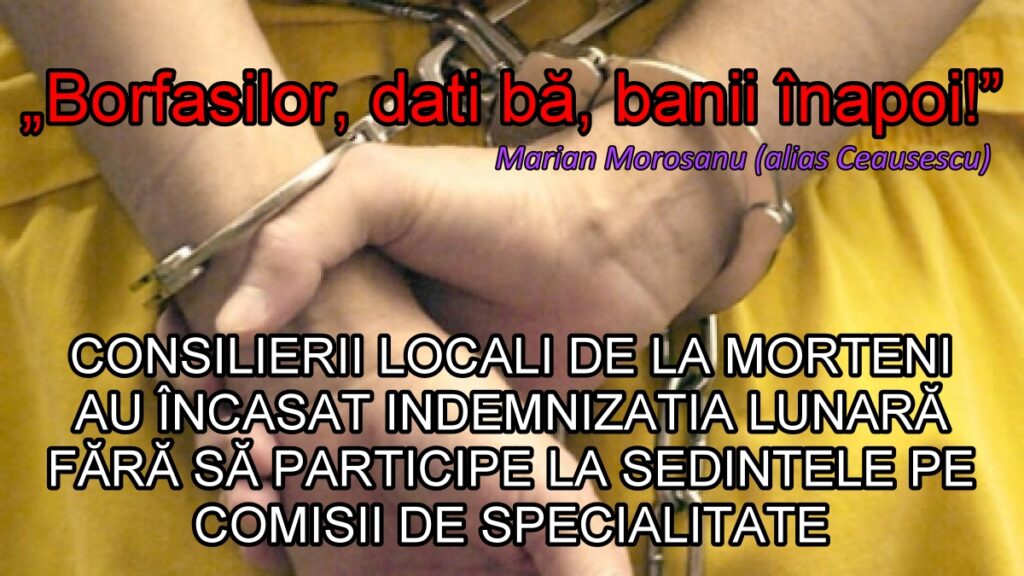 Consilierii locali de la Morteni „hoți la drumul mare”, au încasat indemnizația lunară ilegal.